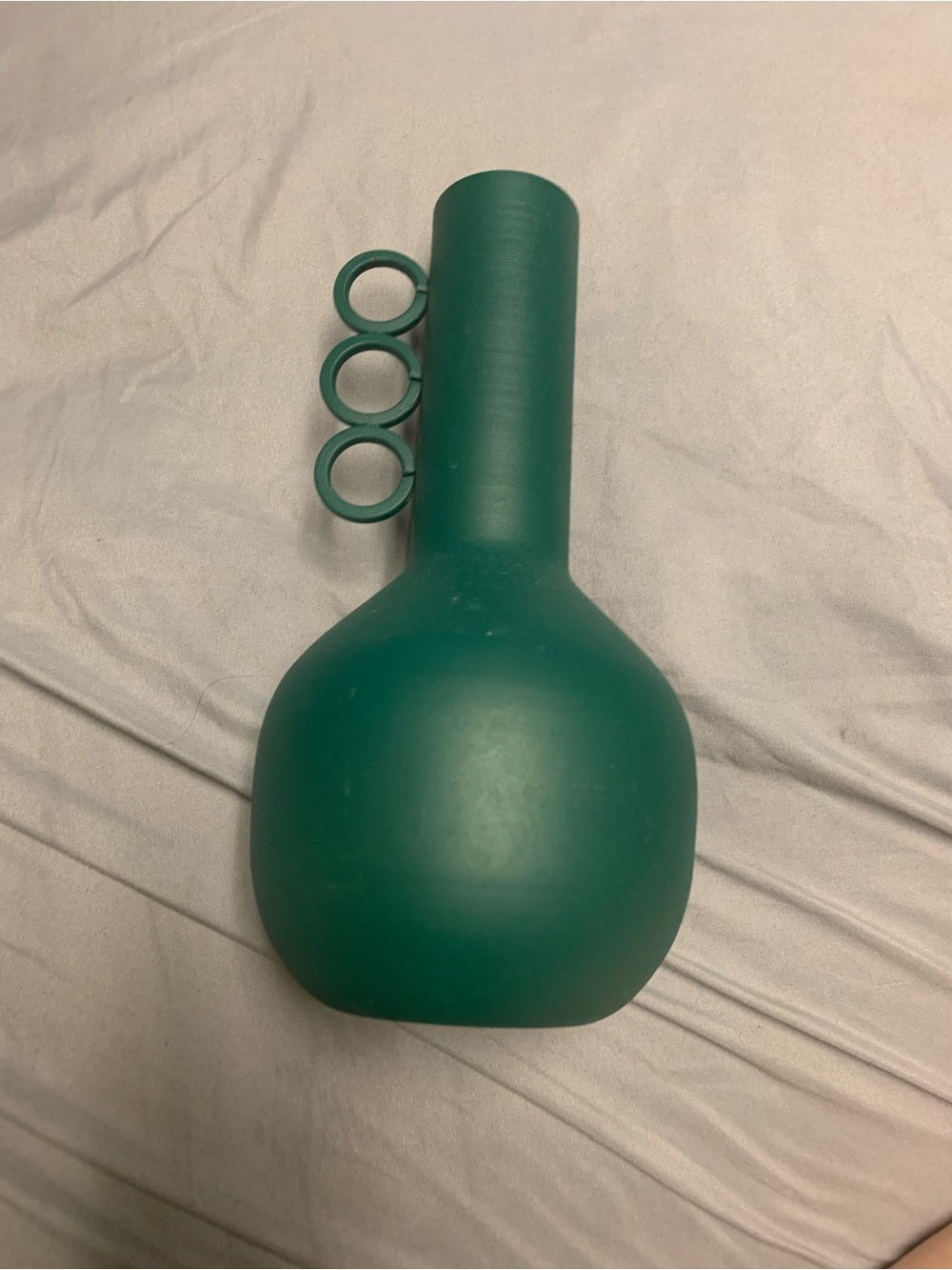 Matte Teal Sculptural Vase with Loop Handle - Home Accents Vases